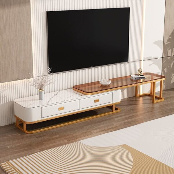 Extendable Sintered Stone TV Stand – 2m Modern Media Console