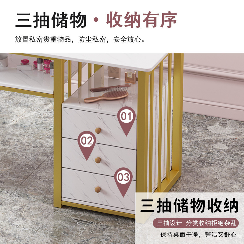 Modern Manicure Nail Table with 3 Drawers – 120cm