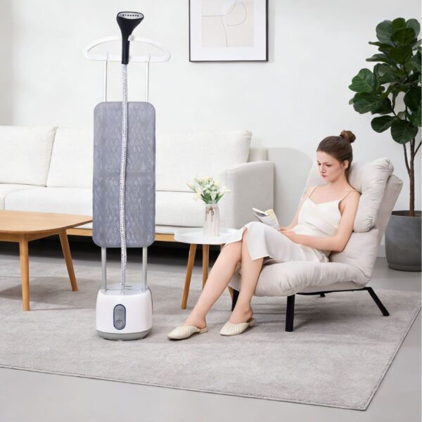 2000W Standing Garment Steamer with Ironing Board – Dual Pole