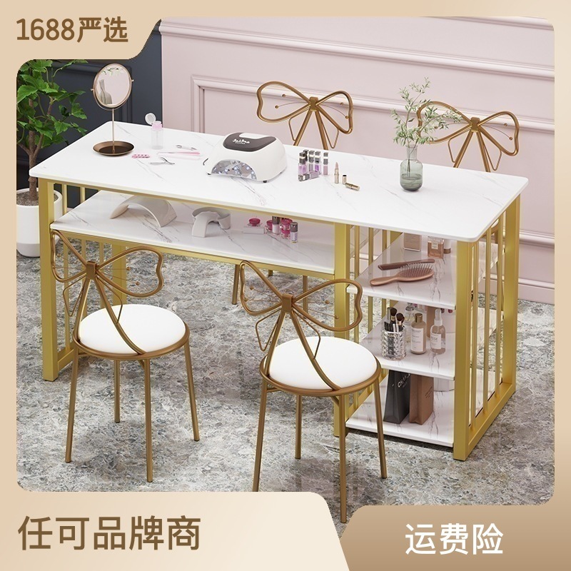 Modern Manicure Nail Table with 3 Drawers – 120cm