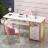 Modern Manicure Nail Table with 3 Drawers – 120cm