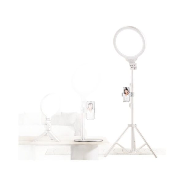 36cm Full-Screen LED Beauty Fill Light with Floor Stand & Phone Holder