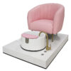 Luxury Pedicure Spa Chair with Foot Basin – Pink